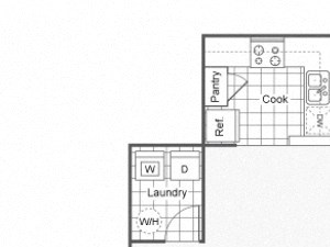 3 bed 2 bath 1119 square feet floor plan